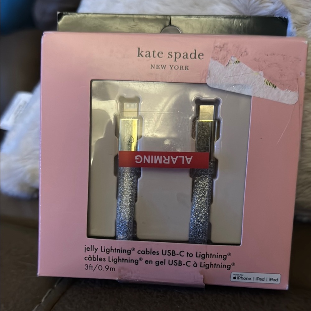 Kate Spade Glitter USB-C to Lightning Cable